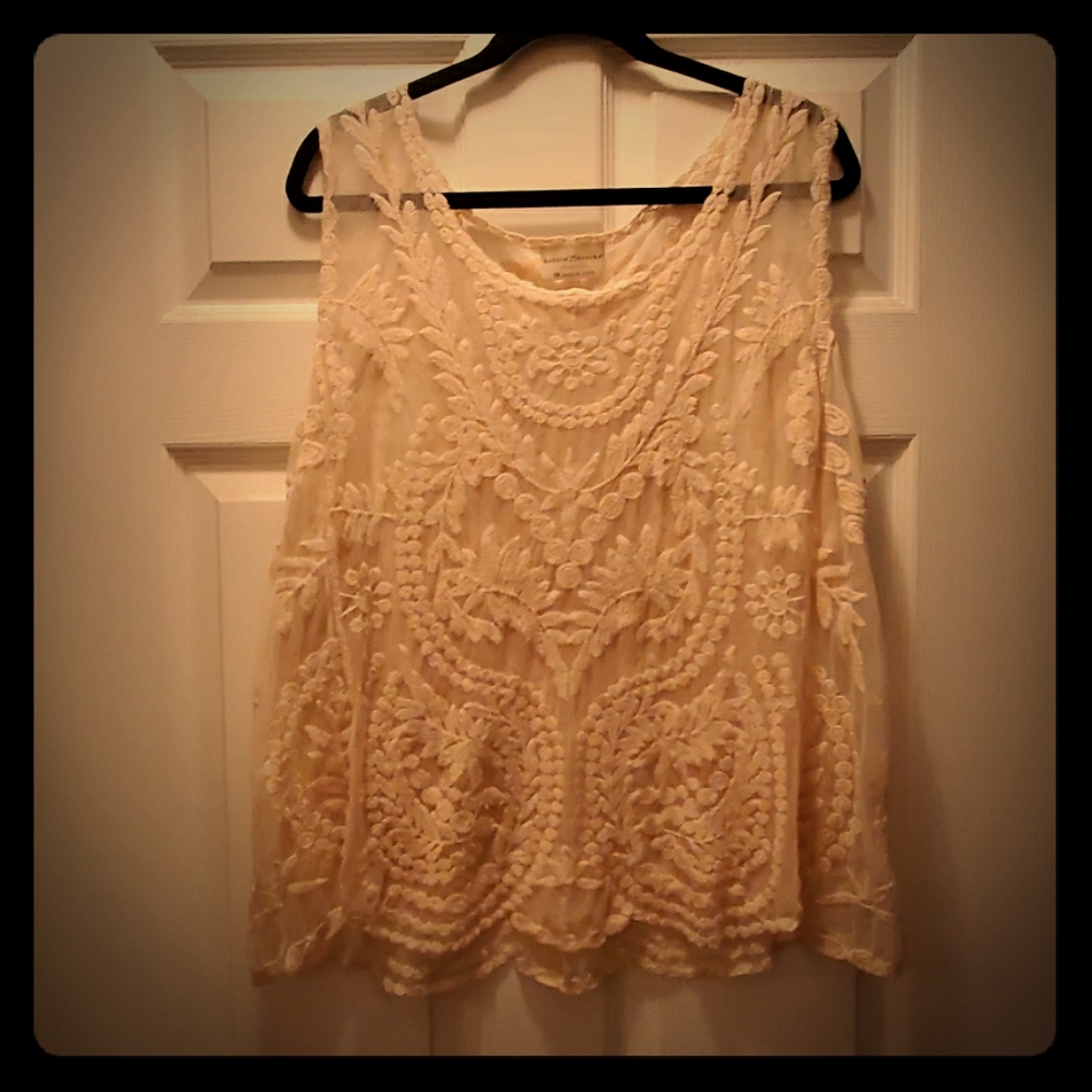 Sheer lace top